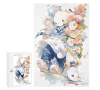 1000 PCS Puzzle pour Adolescents Floral Skateboarder Art Print Puzzles pour Adultes - Défi Difficile - Activités Amusantes À La Maison pour Les Jeux 1000 PCS