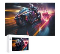 1000 PCS Puzzle pour Adolescents Future Racing Neon Speedsters Puzzles pour Adolescents, Jeux Familiaux, Analyse Et Logique, Défi Éducatif 1000 PCS