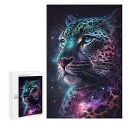1000 PCS Puzzle pour Adolescents Galactic Leopard Portrait-18 Puzzles pour Adultes - Défi Difficile - Activités Amusantes À La Maison pour Les Jeux 1000 PCS