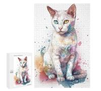 1000 PCS Puzzle pour Adolescents Japanese Bobtail Cat Puzzle pour Adultes : Jeu De Réflexion Et De Rapidité, Défi À Relever 1000 PCS