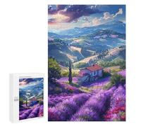 1000 PCS Puzzle pour Adolescents Lavender Fields and Country House Puzzles pour Adultes : Analyse Et Logique. Chaque Pièce Est Unique - Casse-têtes pour Toute La Famille 1000 PCS