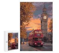 1000 PCS Puzzle pour Adolescents London Sunset with Big Ben-1 Puzzles pour Adultes - Défi Difficile - Activités Amusantes À La Maison pour Les Jeux 1000 PCS