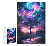 1000 PCS Puzzle pour Adolescents Magical Fantasy Forest Night Sky Puzzles pour Adultes - Défi Difficile - Activités Amusantes À La Maison pour Les Jeux 1000 PCS