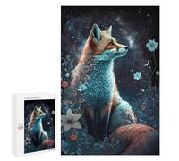 1000 PCS Puzzle pour Adolescents Magical Fox in Starry Night Puzzles pour Adultes - Défi Difficile - Activités Amusantes À La Maison pour Les Jeux 1000 PCS