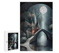 1000 PCS Puzzle pour Adolescents Moonlit Bridge to The Hidden Keep Puzzle Adulte, Jouet, Décoration Murale, Course De Vitesse Manuelle, Cadeaux Uniques pour Anniversaire Et Noël 1000 PCS