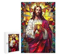 1000 PCS Puzzle pour Adolescents Mosaic Jesus 3 Puzzles pour Adultes Jeu Manuel Assemblage De Motifs Cadeaux Uniques pour Anniversaire Et Noël 1000 PCS