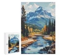 1000 PCS Puzzle pour Adolescents Mountain River Landscape Puzzle pour Adultes Jouets Anti-Stress Analyse Et Logique Interaction Parent-Enfant 1000 PCS