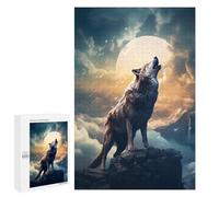 1000 PCS Puzzle pour Adolescents Mystic Moon Wolf Puzzles pour Adolescents, Jeux Familiaux, Analyse Et Logique, Défi Éducatif 1000 PCS