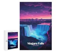1000 PCS Puzzle pour Adolescents Niagara Falls Night View Jeux De Famille Puzzle Pour Adultes Améliorant La Mémoire Aide À Exercer Le Cerveau 1000 PCS