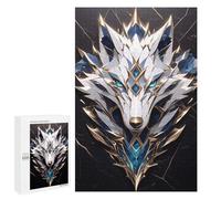 1000 PCS Puzzle pour Adolescents Ornate Wolf Head Puzzles pour Adultes - Jeu Familial - Une Œuvre d'art - Cadeaux Uniques pour Un Anniversaire Ou Noël 1000 PCS