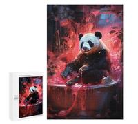 1000 PCS Puzzle pour Adolescents Panda in A Bubble Bath Puzzles pour Adolescents, Jouets Anti-Stress, Passe-Temps, Défi Éducatif