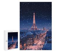 1000 PCS Puzzle pour Adolescents Paris Winter Night Lights Puzzles pour Adultes : Analyse Et Logique. Chaque Pièce Est Unique - Casse-têtes pour Toute La Famille 1000 PCS