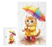 1000 PCS Puzzle pour Adolescents Rainy Day Kitten-8 Puzzles pour Adultes : Analyse Et Logique. Chaque Pièce Est Unique - Casse-têtes pour Toute La Famille 1000 PCS