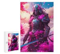 1000 PCS Puzzle pour Adolescents Samurai Neon Puzzle pour Adultes Jeux Amusants Décoration Intérieure Activités Amusantes À La Maison, 1000 PCS