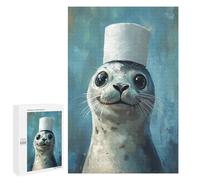 1000 PCS Puzzle pour Adolescents Seal in A Hat Puzzle pour Adultes Jouets Anti-Stress Analyse Et Logique Interaction Parent-Enfant 1000 PCS