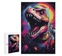 1000 PCS Puzzle pour Adolescents Space Dinosaur Astronaut Art Print -3 Puzzles pour Adultes : Analyse Et Logique. Chaque Pièce Est Unique - Casse-têtes pour Toute La Famille 1000 PCS