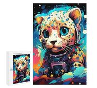 1000 PCS Puzzle pour Adolescents Space Leopard Adventure Puzzles pour Adultes : Analyse Et Logique. Chaque Pièce Est Unique - Casse-têtes pour Toute La Famille 1000 PCS