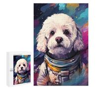 1000 PCS Puzzle pour Adolescents Space Poodle Adventure -3 Puzzles pour Adultes - Défi Difficile - Activités Amusantes À La Maison pour Les Jeux 1000 PCS