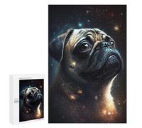 1000 PCS Puzzle pour Adolescents Space Pug Celestial Companion Puzzle pour Adultes Jeux Amusants Décoration Intérieure Activités Amusantes À La Maison, 1000 PCS
