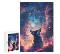 1000 PCS Puzzle pour Adolescents Space Wolf Howling Wallpaper Puzzles pour Adultes - Défi Difficile - Activités Amusantes À La Maison pour Les Jeux 1000 PCS