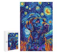 1000 PCS Puzzle pour Adolescents Starry Night Labrador Puzzle pour Adultes Jouets Anti-Stress Analyse Et Logique Interaction Parent-Enfant 1000 PCS