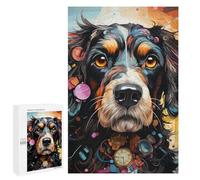 1000 PCS Puzzle pour Adolescents Steampunk Dog Portrait Puzzles pour Adolescents, Jouets Anti-Stress, Passe-Temps, Défi Éducatif