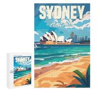 1000 PCS Puzzle pour Adolescents Sydney Australia Puzzle Adulte, Jouet, Décoration Murale, Course De Vitesse Manuelle, Cadeaux Uniques pour Anniversaire Et Noël 1000 PCS