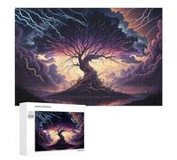 1000 PCS Puzzle pour Adolescents Thunderstorm Tree Landscape -1 Puzzles pour Adolescents, Jeux Familiaux, Analyse Et Logique, Défi Éducatif 1000 PCS