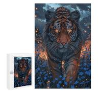 1000 PCS Puzzle pour Adolescents Tiger in The Night Puzzles pour Adolescents, Jeux Familiaux, Analyse Et Logique, Défi Éducatif 1000 PCS