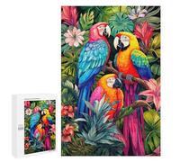 1000 PCS Puzzle pour Adolescents Tropical Parrot Trio Puzzle Adulte, Jouet, Décoration Murale, Course De Vitesse Manuelle, Cadeaux Uniques pour Anniversaire Et Noël 1000 PCS