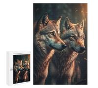 1000 PCS Puzzle pour Adolescents Two Wolves Puzzles pour Adultes Jeu Manuel Assemblage De Motifs Cadeaux Uniques pour Anniversaire Et Noël 1000 PCS