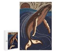 1000 PCS Puzzle pour Adolescents Whale in Aboriginal Dot Art Style Puzzle Adulte, Jouet, Décoration Murale, Course De Vitesse Manuelle, Cadeaux Uniques pour Anniversaire Et Noël 1000 PCS