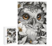 1000 PCS Puzzle pour Adolescents Whimsical Golden Eyed Owl Puzzles pour Adultes Jeu Manuel Assemblage De Motifs Cadeaux Uniques pour Anniversaire Et Noël 1000 PCS