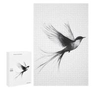 1000 PCS, Puzzle pour Adultes Au Motif Black and White Bird in Flight, comme Activité Créative pour Les Adultes Patients, pour Jouer en Famille