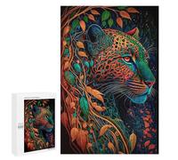 1000 PCS, Puzzle pour Adultes Au Motif Jaguar in The Enchanted Forest -1, comme Activité Créative pour Les Adultes Patients, pour Les Soirées Cosy
