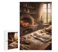 1000 PCS, Puzzle pour Adultes Au Motif Rustic Bakery Scene with Fresh Dough, comme Passe-Temps Classique Pendant Le Temps Libre, pour Jouer Ensemble
