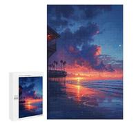 1000 PCS Puzzle pour Adultes Beach Sunset Reflections Puzzles pour Adolescents - Passe-Temps À La Maison - Jeu Éducatif Familial Stimulant À Compléter 1000 PCS