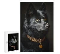 1000 PCS Puzzle pour Adultes Black & Gold Husky Puzzle pour Adolescents : Améliore La Mémoire, Activités Ludiques À La Maison, Cadeaux Anti-Stress 1000 PCS