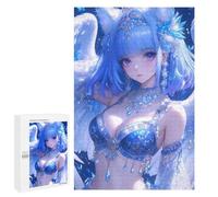 1000 PCS Puzzle pour Adultes Blue-Haired Angel with Win Puzzle pour Adolescents : Améliore La Mémoire, Activités Ludiques À La Maison, Cadeaux Anti-Stress 1000 PCS