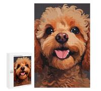 1000 PCS Puzzle pour Adultes Cute Poodle Face Pixel Art Puzzles pour Adultes - Jeux De Détente - Assemblage De Motifs - Idée Cadeau pour Toute La Famille 1000 PCS
