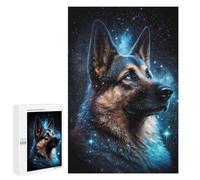 1000 PCS Puzzle pour Adultes Galactic Guardian German Shepherd Art Print -3 Puzzles pour Adolescents - Passe-Temps À La Maison - Jeu Éducatif Familial Stimulant À Compléter 1000 PCS
