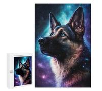 1000 PCS Puzzle pour Adultes Galactic Guardian German Shepherd Art Print Puzzle pour Adolescents : Améliore La Mémoire. Chaque Pièce Est Unique - Jouets Éducatifs d'apprentissage 1000 PCS
