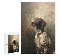 1000 PCS Puzzle pour Adultes German Shorthaired Pointer Painting-1 Puzzle pour Adolescents : Améliore La Mémoire. Chaque Pièce Est Unique - Jouets Éducatifs d'apprentissage 1000 PCS