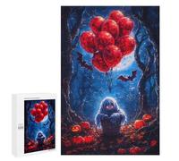 1000 PCS Puzzle pour Adultes Ghostly Halloween Balloons Puzzles pour Adultes - Jeux De Détente - Assemblage De Motifs - Idée Cadeau pour Toute La Famille 1000 PCS