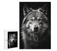 1000 PCS Puzzle pour Adultes Gray Wolf Portrait -3 Puzzle pour Adolescents : Améliore La Mémoire. Chaque Pièce Est Unique - Jouets Éducatifs d'apprentissage 1000 PCS