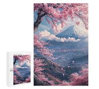 1000 PCS Puzzle pour Adultes Japan Mount Fuji Sakura V2 Puzzle pour Adolescents : Améliore La Mémoire, Activités Ludiques À La Maison, Cadeaux Anti-Stress 1000 PCS