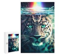 1000 PCS Puzzle pour Adultes Leopard Underwater Rainbow Puzzles pour Adolescents - Passe-Temps À La Maison - Jeu Éducatif Familial Stimulant À Compléter 1000 PCS