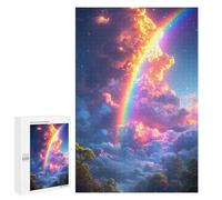 1000 PCS Puzzle pour Adultes Rainbow Clouds Sky Scene Puzzles pour Adolescents - Passe-Temps À La Maison - Jeu Éducatif Familial Stimulant À Compléter 1000 PCS