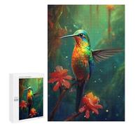 1000 PCS Puzzle pour Adultes Rainbow Hummingbird in Amazon Rainforest-1 Puzzle pour Adolescents : Améliore La Mémoire. Chaque Pièce Est Unique - Jouets Éducatifs d'apprentissage 1000 PCS