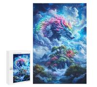 1000 PCS Puzzle pour Adultes Rainbow Wolf in The Clouds Puzzles pour Adultes - Jeux De Détente - Assemblage De Motifs - Idée Cadeau pour Toute La Famille 1000 PCS
